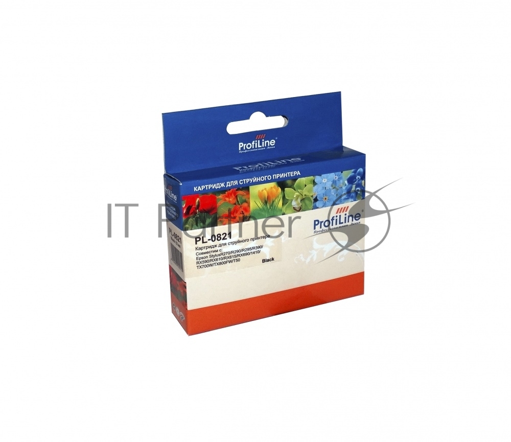 Картридж струйный ProfiLine PL-0821 для принтеров Epson StylusR270/R290/R295/R390/RX590/RX610/RX615/RX690/1410/TX700W/TX800FW/T50 Black водн