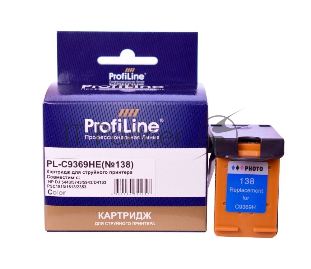 Картридж струйный ProfiLine PL-C9369HE №138 для принтеров HP DJ 5443/5743/5943/D4163 PSC1513/1613/2353 Color водные