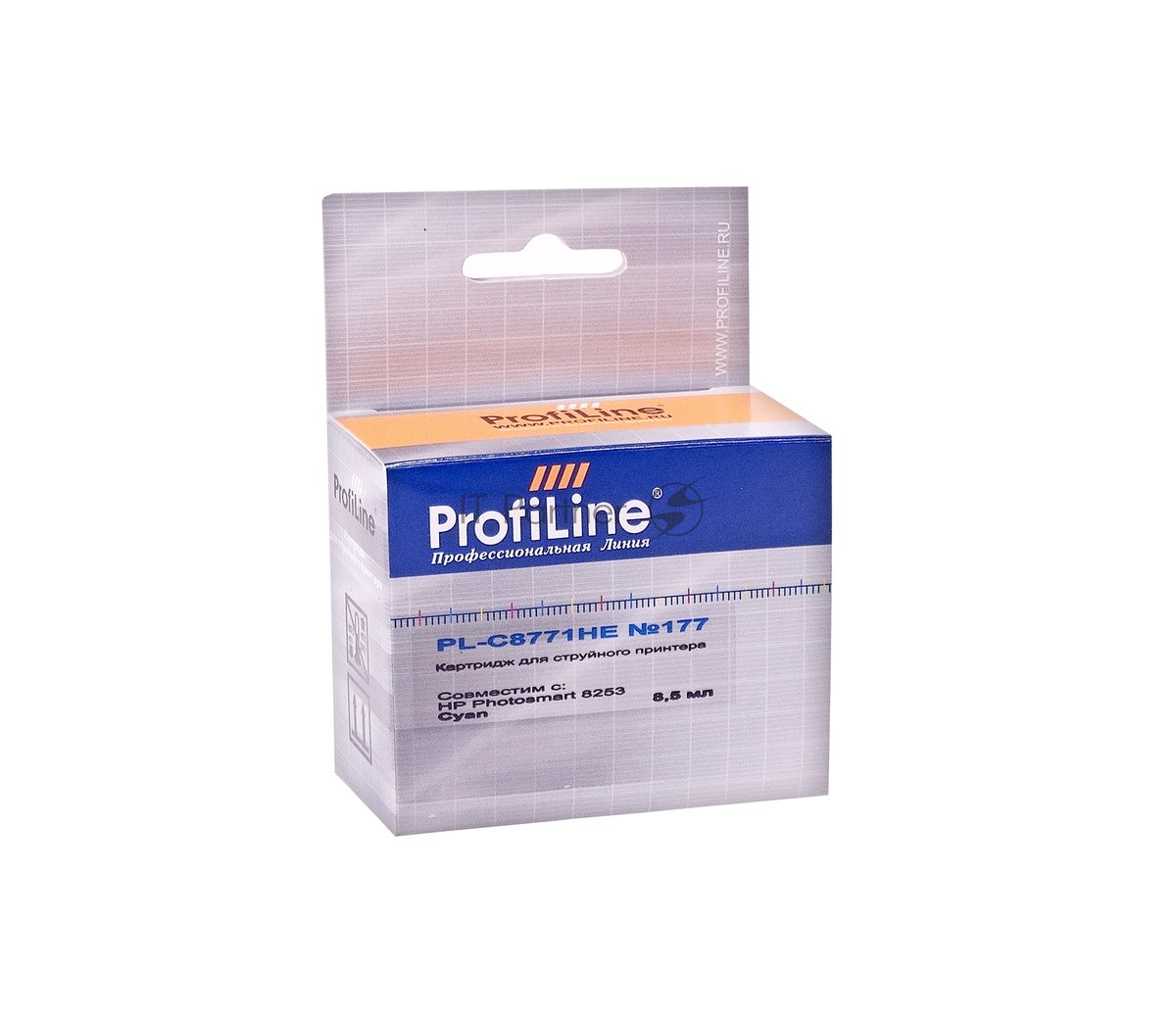 Картридж струйный PL-C8771HE №177 для принтеров HP 8253 Cyan водн ProfiLine