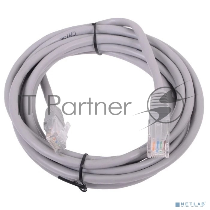 Патч-корд 3м "Telecom" UTP кат.5еRJ45,литой, серый, NA102--3M