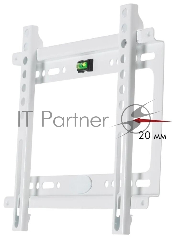 Кронштейн Kromax IDEAL-5 White, 15"-47", max 40 кг, настенный, VESA 200x200 мм, тонкий профиль
