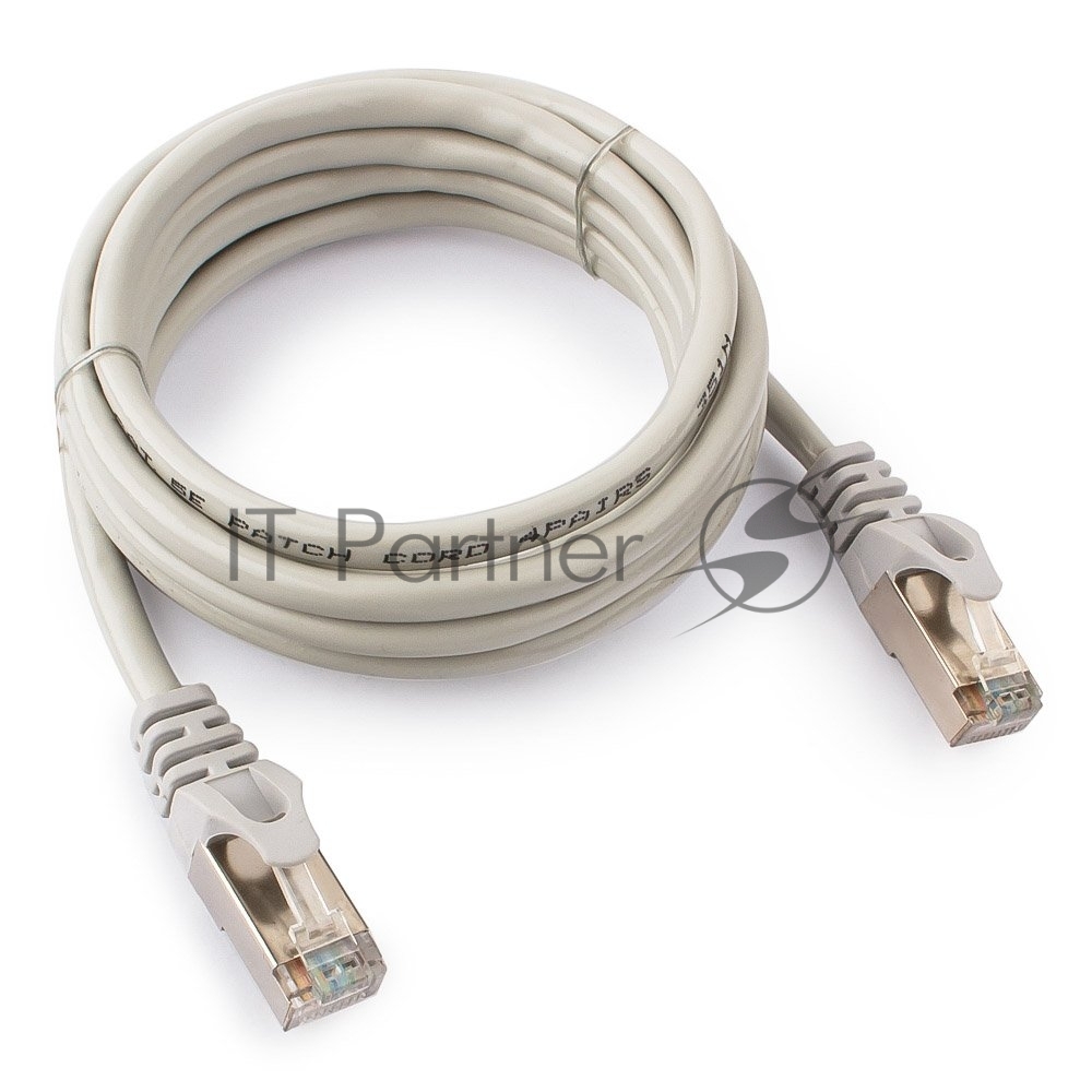 Cablexpert PP22-2M Патч-корд 1000G FTP 4 пары cat5E CCA molded 2м серый RJ-45 (m)-RJ-45 (m)