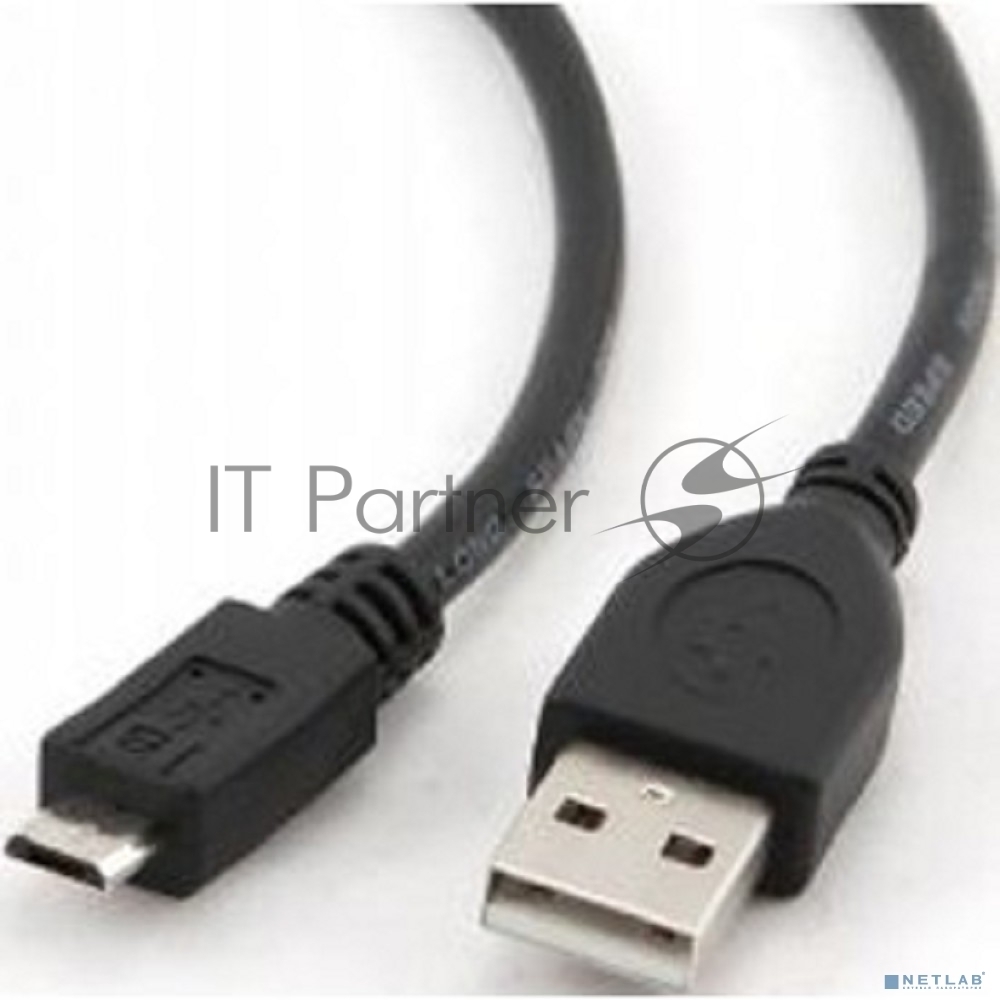 Кабель USB2.0 Pro Cablexpert CCP-mUSB2-AMBM-1M, AM/microBM 5P, 1м, экран, черный, пакет