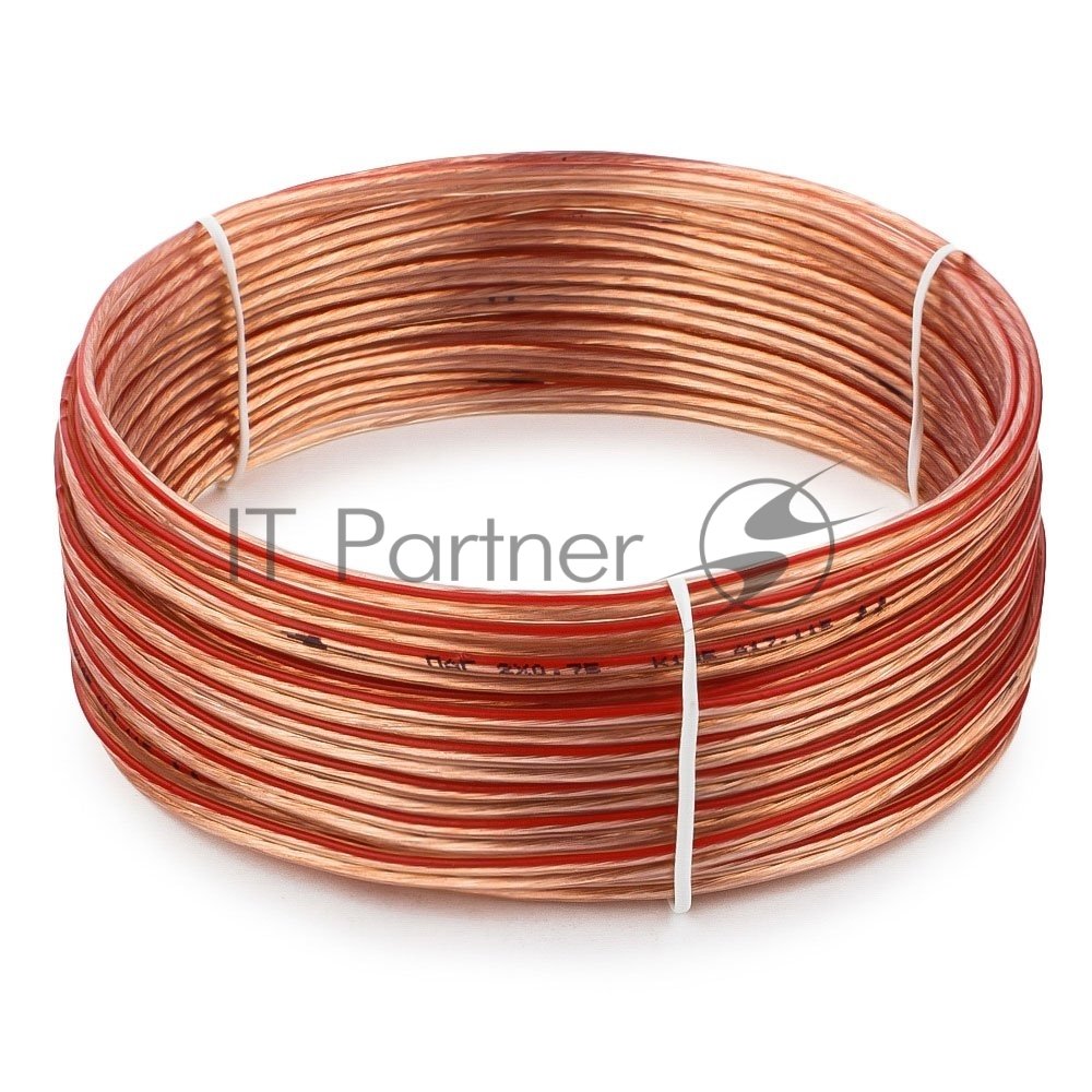 Акустический кабель Cablexpert CC-TC2x0,75-10M, прозрачный, 10 м, бухта