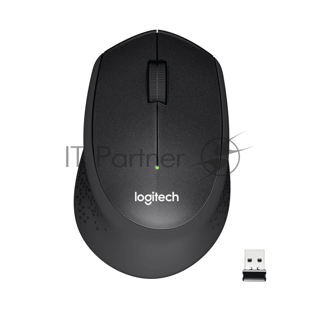 Мышь беспроводная Logitech M330 SILENT PLUS черный, 1000 dpi, радиоканал, USB, кнопки - 3
