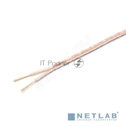 <098772> Кабель акустический Cablexpert CC-TC 2x1.50, прозрачный, 50 м, на катушке [CC-TC2x1,5-50M]