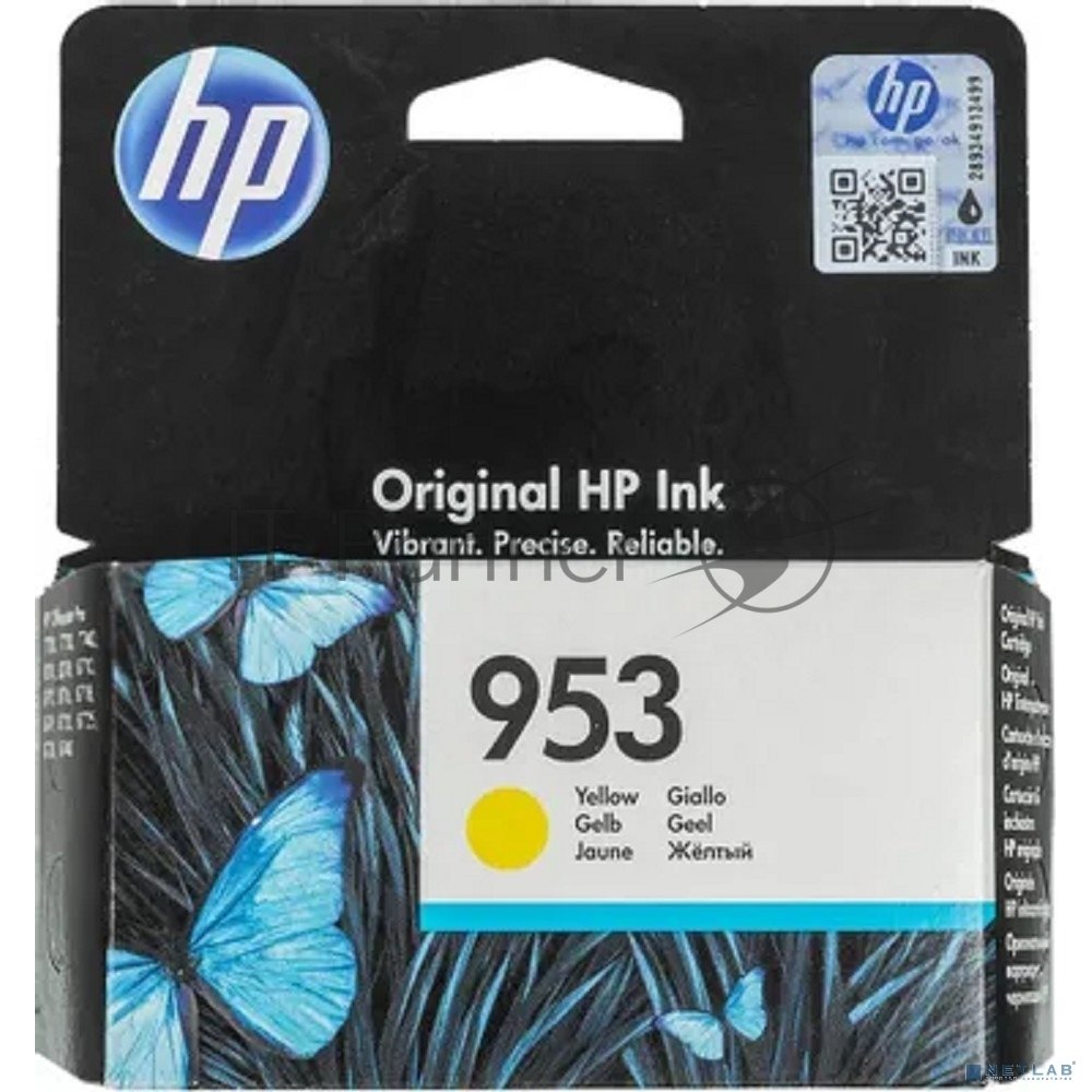 Картридж струйный HP 953 F6U14AE желтый для HP OJP 8710/8715/8720/8730/8210/8725 (700 стр.)