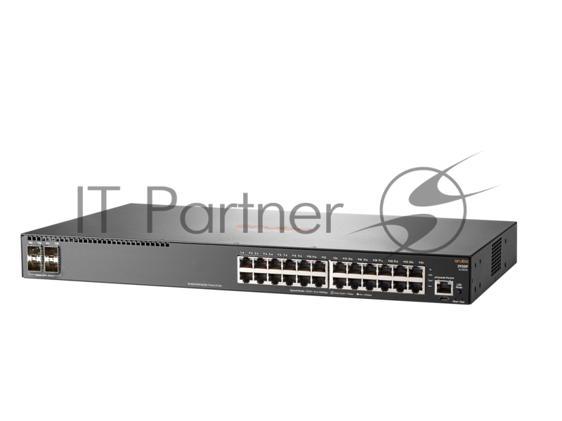Коммутатор HPE Aruba 2930F 24G 4SFP+, 24×1 Гбит/с + 4×10 Гбит/с SFP+, управляемый