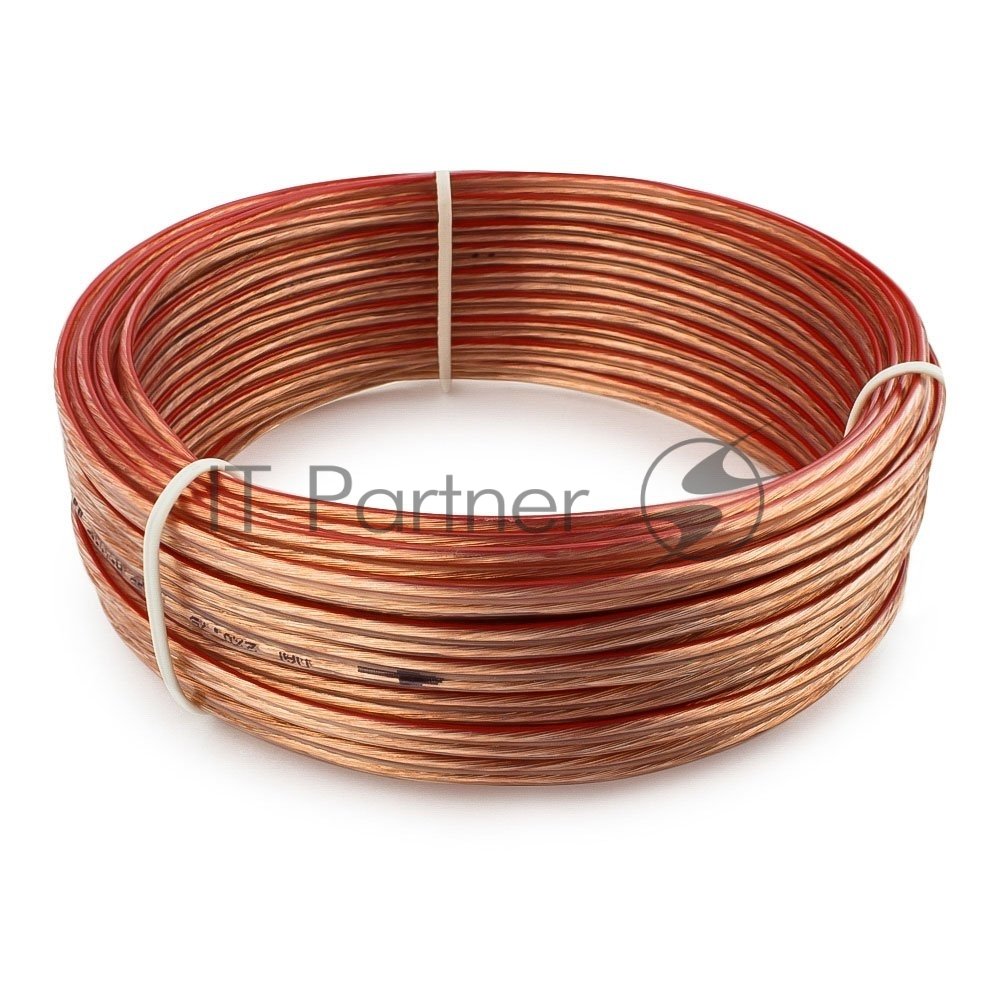 Акустический кабель Cablexpert CC-TC2x0,75-15M, прозрачный, 15 м, бухта
