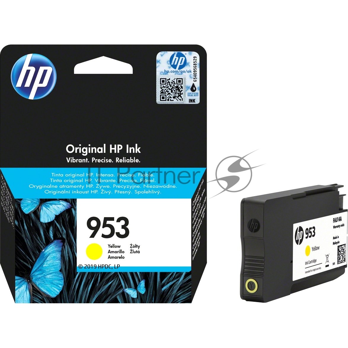Картридж струйный HP 953 F6U14AE желтый для HP OJP 8710/8715/8720/8730/8210/8725 (700 стр.)