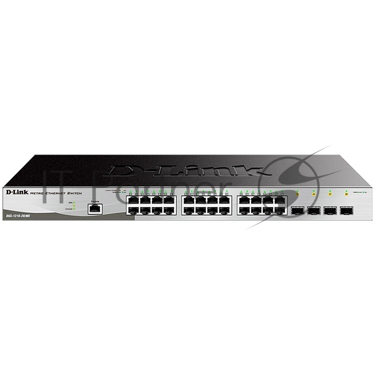 Коммутатор D-Link DGS-1210-28/ME/B1A PROJ Управляемый коммутатор 2 уровня с 24 портами 10/100/1000Base-T и 4 портами 1000Base-X SFP