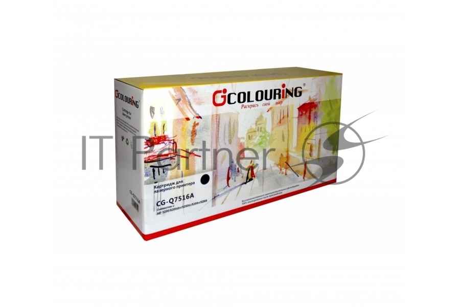 Картридж лазерный Colouring CG-Q7516A/509 черный (12000 стр.) для HP LJ 5200/5200dtn/5200tn/5200n/5200l/Canon LBP3500/3900/3950/3970