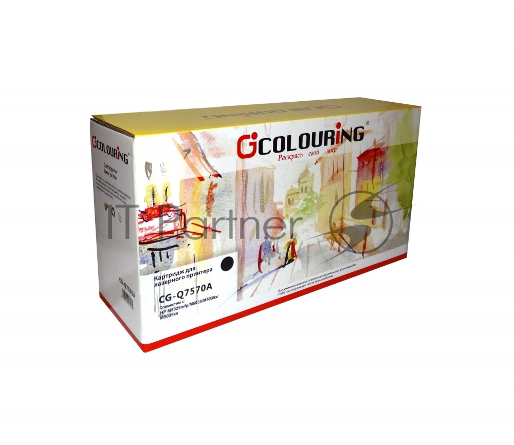Картридж лазерный Colouring CG-Q7570A черный (15000 стр.) для HP LJ M5025mfp/M5035/M5035x/M5035xs