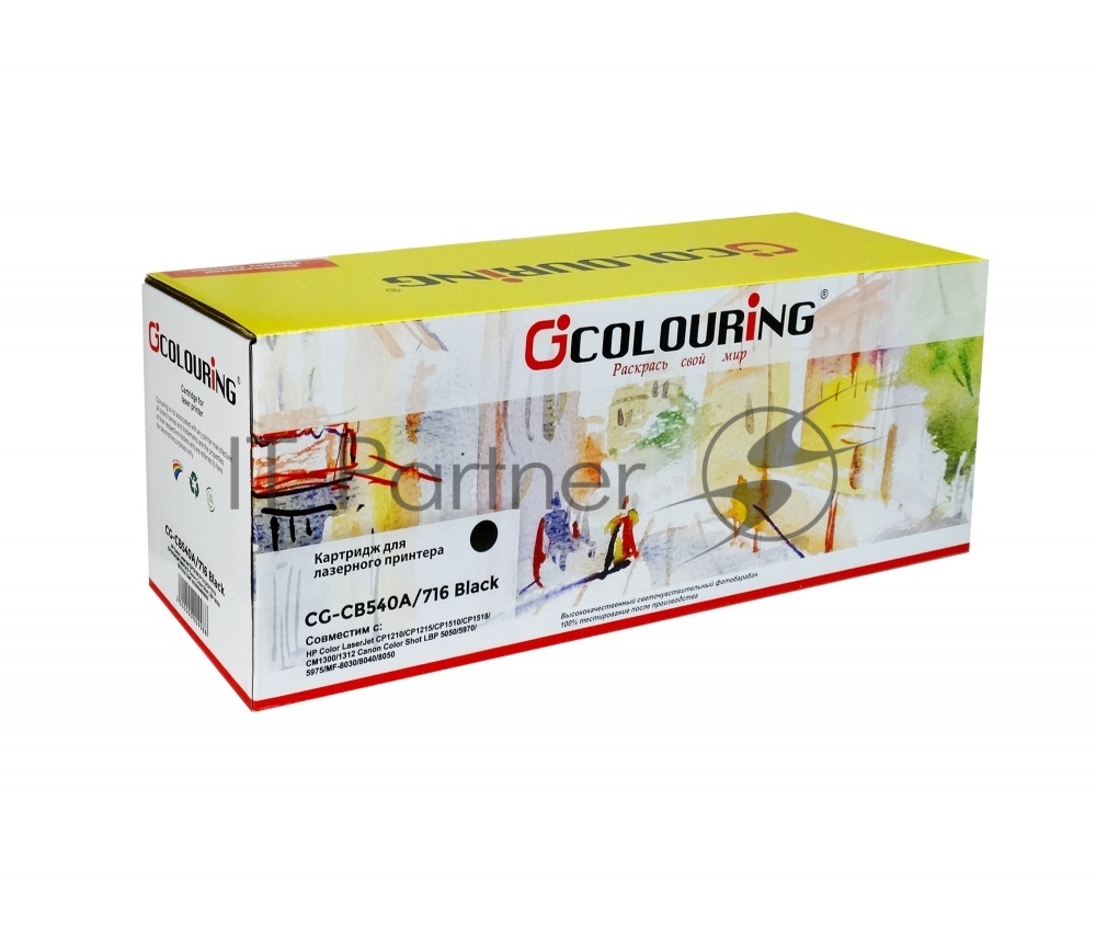Картридж Colouring CG-CB540A/716, чёрный, 2200 стр., для HP/Canon
