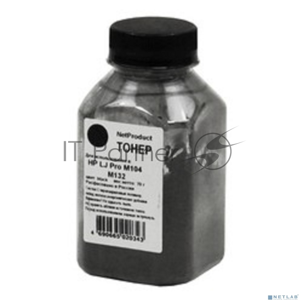 Тонер для HP LJ Pro M104/M132 (Net Product) черный, 70 г, банка