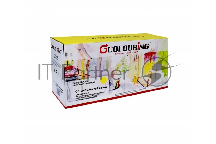 Картридж лазерный Colouring CG-Q6002A/707 желтый (2000 стр.) для HP CLJ 1600/2600n/2600dn/2600dtn/2605DN/2605DTN/CM1015MFP/CM1017MFP Canon Laser Shot LBP5000/5100