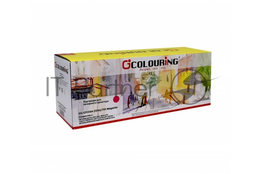 Картридж лазерный Colouring CG-CF213A (131A)/731 пурпурный (1800 копий) для HP LaserJet Pro 200 Color M251/276 Canon i-SENSYS LBP7110CW/LBP7100CN/MF8280CW/MF8250CN/MF8230CN/MF8210CN