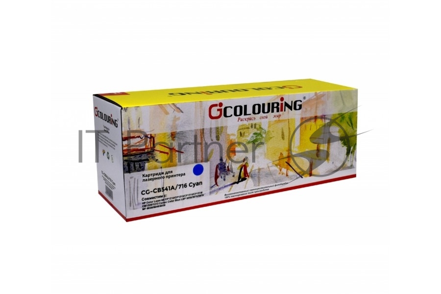 Картридж лазерный Colouring CG-CB541A/716, голубой, 1400 стр.