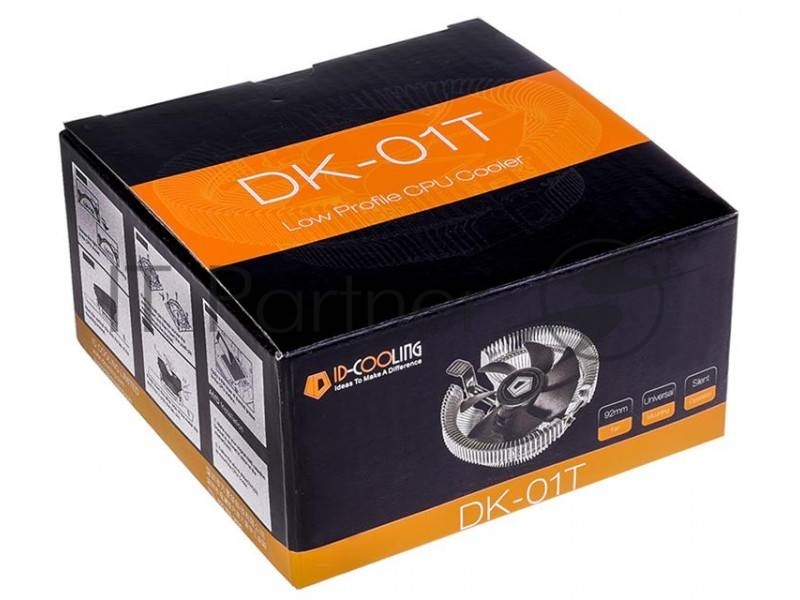 Кулер Cooler ID-Cooling DK-01 черный/серебристый 92мм алюминий 2500rpm 29db 95W 52мм