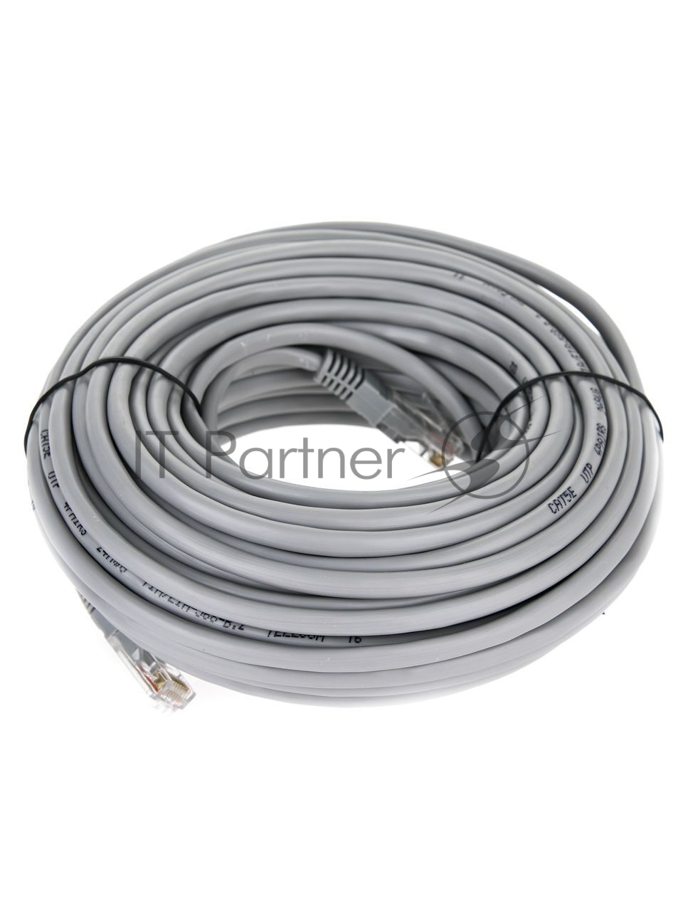 Патч-корд 20м "Telecom" UTP кат.5е RJ45, литой, серый, NA102--20M