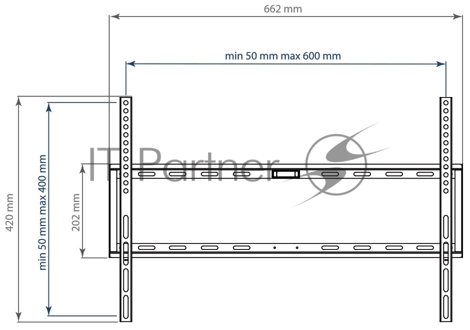 Кронштейн ARM Media 10201, STEEL-1, 32"-90", до 40кг, фиксированный