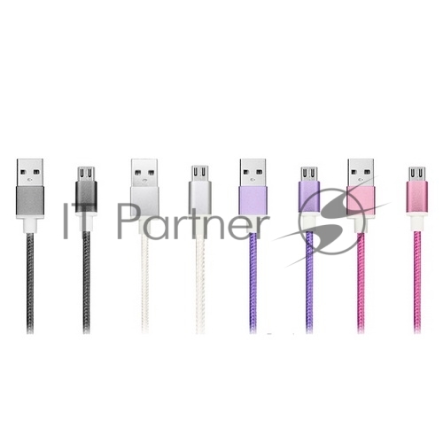 Кабели USB ACD USB кабель ACD-Style Lightning ; USB-A 2-сторонние коннекторы, нейлон, 1м, фиолетовый (ACD-U913-P6P)