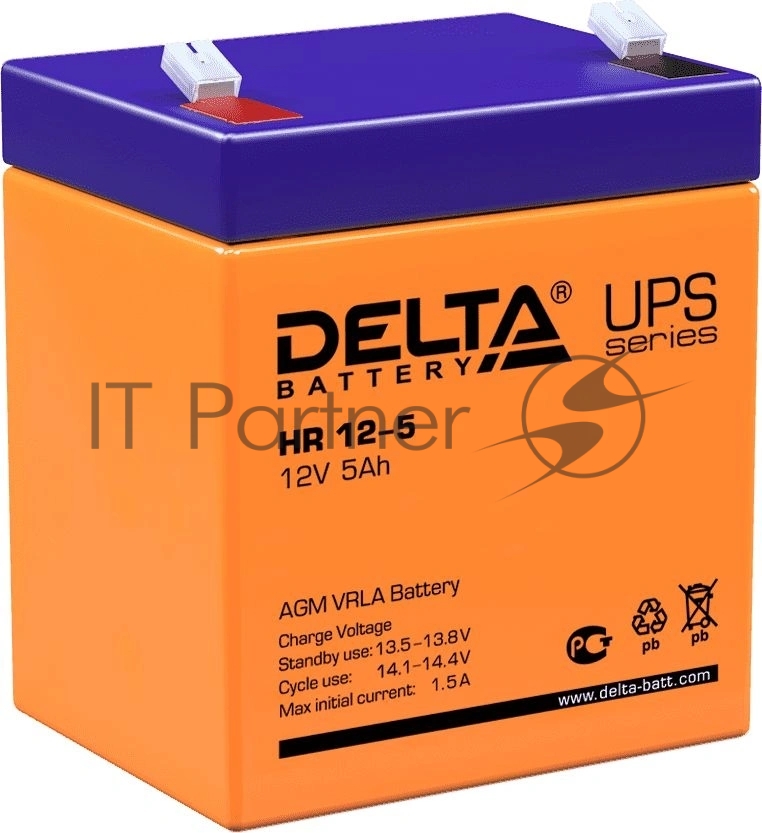 Батарея для ИБП Delta HR 12-5 (12V, 5Ah)