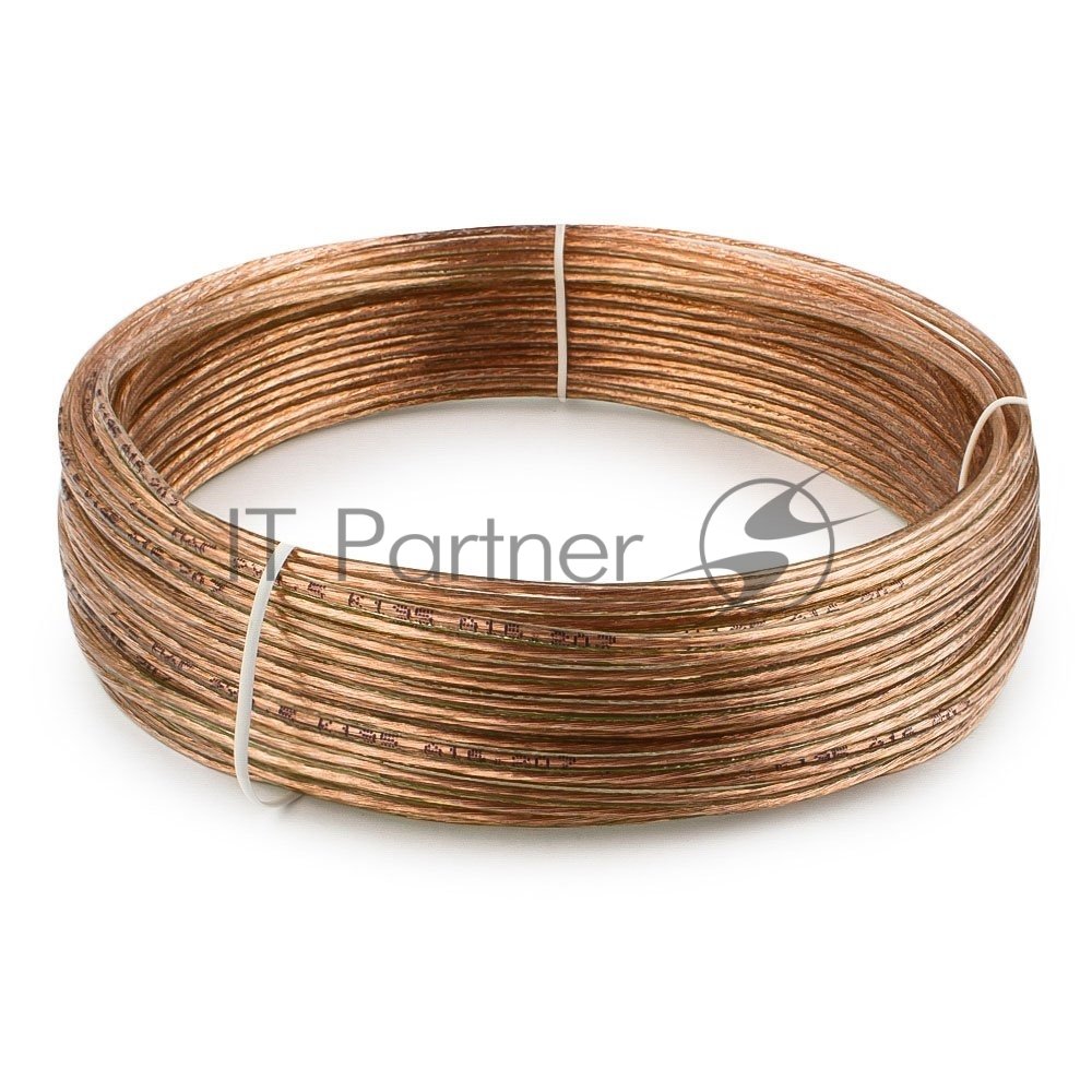 Акустический кабель Cablexpert CC-TC2x0,5-15M, прозрачный, 15 м, бухта