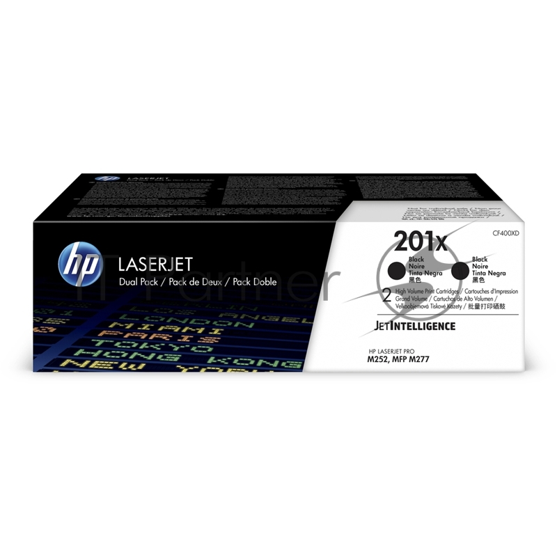 Тонер-картридж набор из 2 шт/ HP 201X 2-pack High Yield Black Original LaserJet Toner Cartridges (CF400XD)
