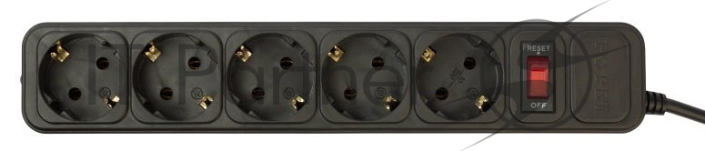 Сетевой фильтр PC Pet AP01006-3-BK 3 м, 5 розеток, черный