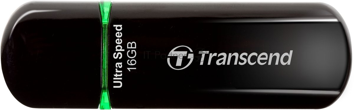 Флешка USB Transcend Jetflash 600 (TS16GJF600), 16Gb, USB 2.0, R/W 30/15, черный/зеленый