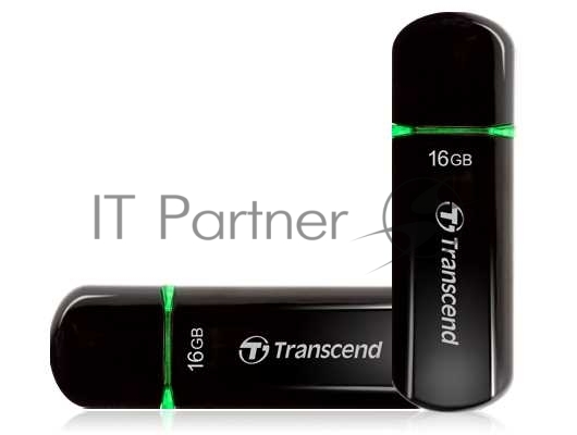 Флешка USB Transcend Jetflash 600 (TS16GJF600), 16Gb, USB 2.0, R/W 30/15, черный/зеленый