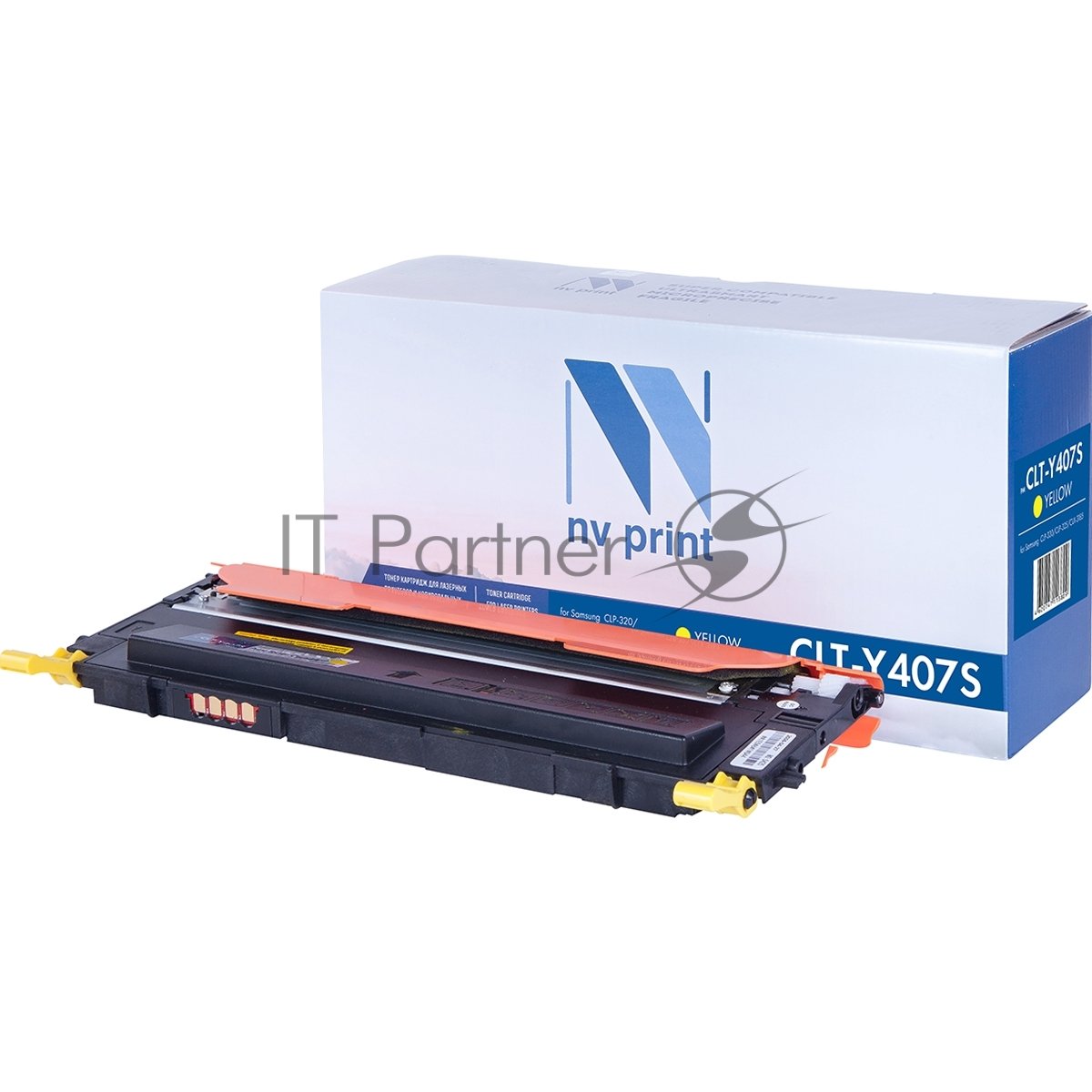 Картридж лазерный NVPrint совместимый Samsung CLT-Y407S Yellow для CLP-325/CLX-3185 (1000k)