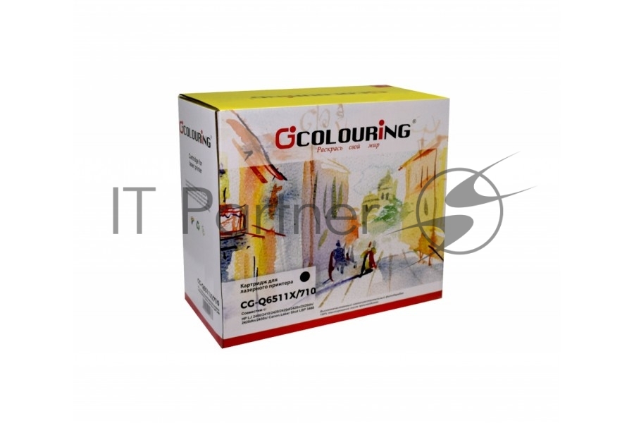Картридж лазерный Colouring CG-Q6511X/710 черный (12000 стр.) для HP LJ 2400/2410/2420/2420d/2420n/2420dn/2420dtn/2430n/Canon Laser Shot LBP 3460