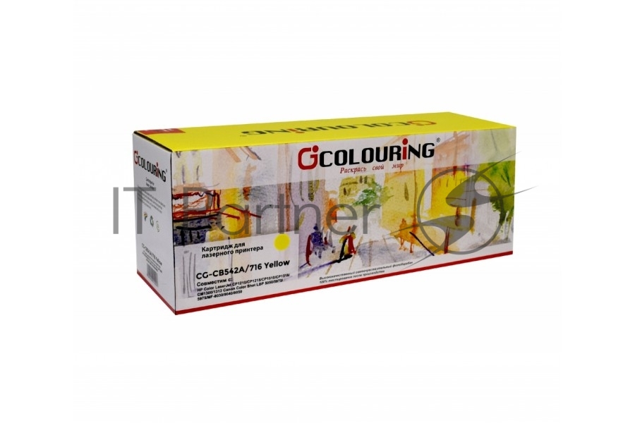 Картридж лазерный Colouring CG-CB542A/716, желтый, для HP/Canon