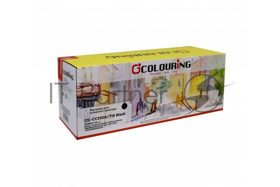 Картридж лазерный Colouring CG-CC530A/718, Black, 3500 стр.