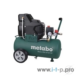 601535000 Компрессор поршневой Metabo Basic 250-50 W OF безмасляный 120л/мин  50л 1500Вт зеленый