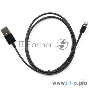 Cablexpert Кабель USB 2.0 AM/Lightning, для iPhone5/6/7/8/X, IPod, IPad, 1м, черный, пакет (CC-USB-AP2MBP)