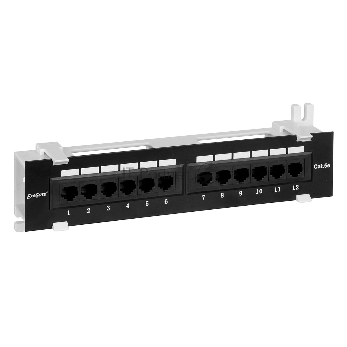 Exegate EX256754RUS Патч-панель UTP настенная 12 port кат.5e, Exegate,  разъём KRONE&110 (dual IDC)