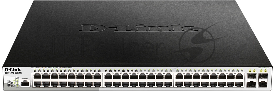 Коммутатор D-Link DGS-1210-52P/ME/B1A, 48×1 Гбит/с + 4×1 Гбит/с SFP, управляемый