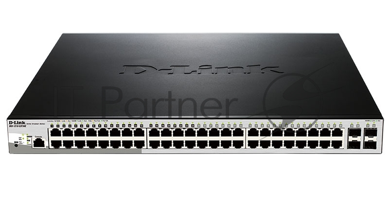 Коммутатор D-Link DGS-1210-52P/ME/B1A, 48×1 Гбит/с + 4×1 Гбит/с SFP, управляемый