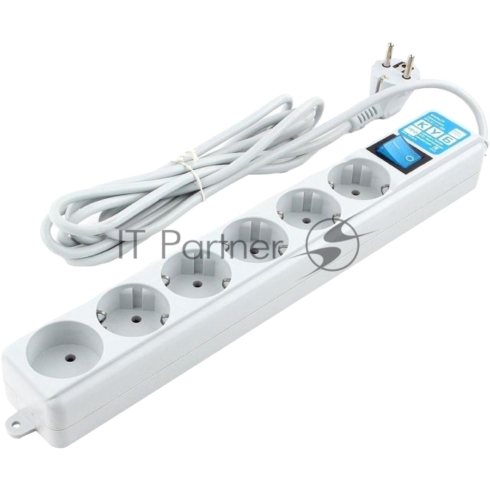 Фильтр-удлинитель PowerCube PRO (SPL(5+1)-16B-P-5М) 5.0 м, LC контур - подавление В/Ч помех, 16А/3,5 кВт
