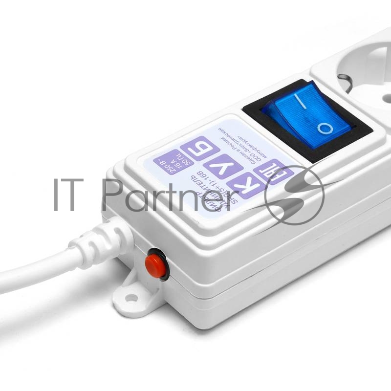 Сетевой фильтр Powercube SPG(5+1)-16B-3М-WHITE 3 м, 6 розеток, белый, коробка