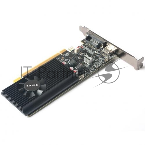 Видеокарта ZOTAC GeForce GT 1030 LP, 2 GB GDDR5, 64 bit, DVI-D, HDMI, GPU 1227 MHz