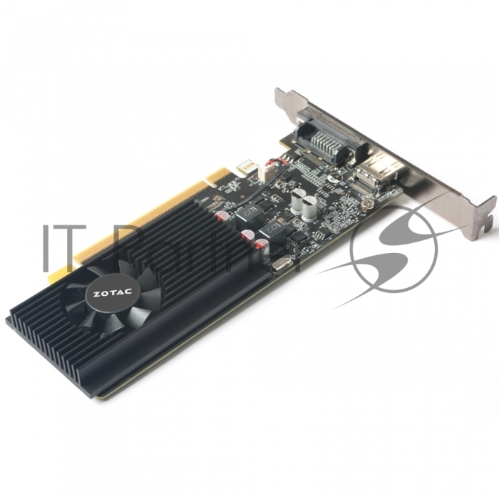Видеокарта ZOTAC GeForce GT 1030 LP, 2 GB GDDR5, 64 bit, DVI-D, HDMI, GPU 1227 MHz