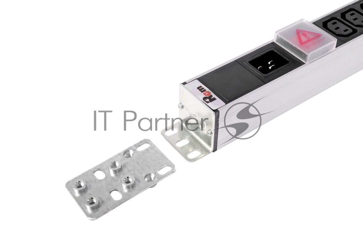 Вертикальный блок розеток ЦМО Rem-16 с выкл., 14 IEC 60320 C13, 10 C19, вход C20 16A, алюм., 33-38U (R-16-14C13-10C19-V-1420)