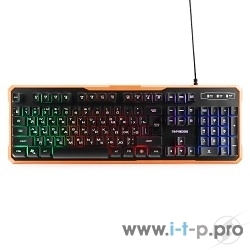 Клавиатура игровая Гарнизон GK-320G, подсветка, код "Survarium", USB, черный, антифантомные клавиши, 12 дополнительных функций