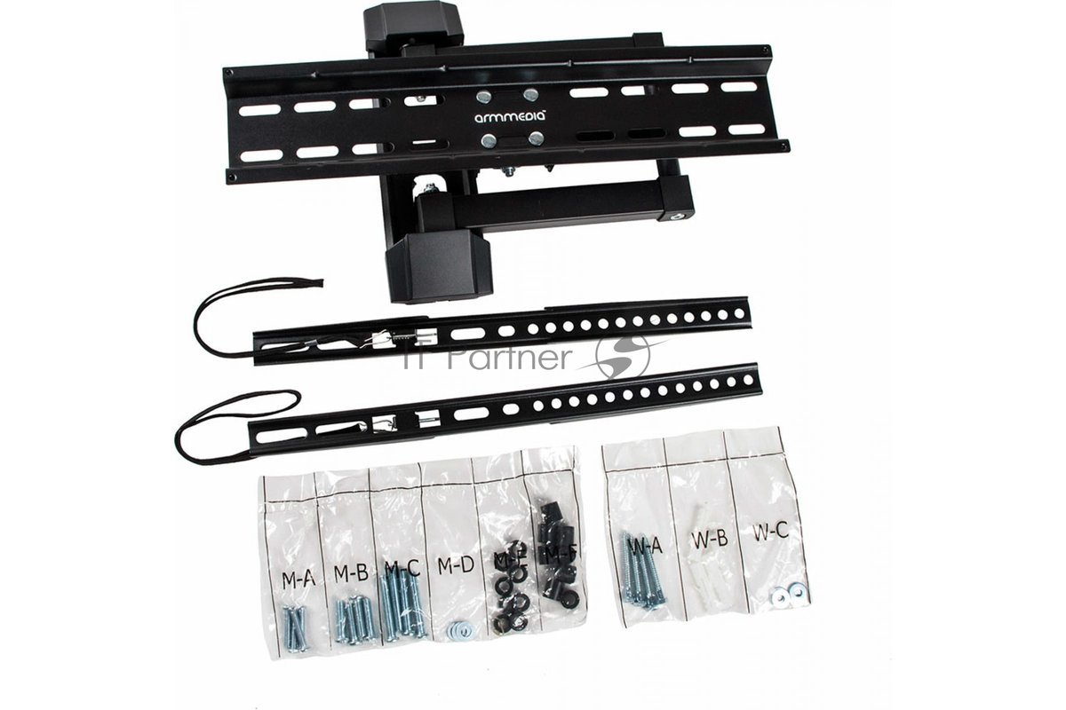 Кронштейн для телевизора Arm Media LCD-414 черный 26"-55" макс.35кг настенный поворот и наклон