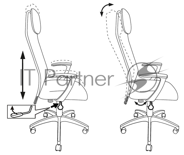Кресло Бюрократ KB-8/DG/TW-12 TW-04 TW-12 серый, сетка