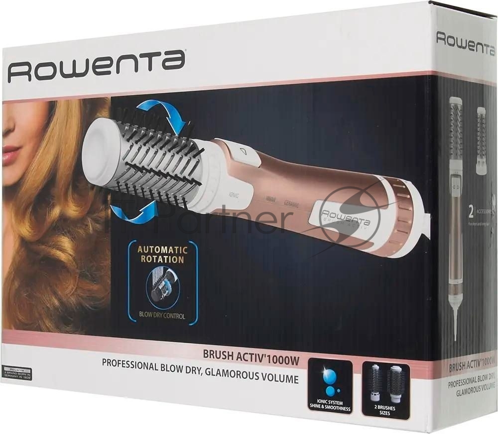Фен-щетка Rowenta CF9520F0, 1000Вт, ионизация, 40/50мм